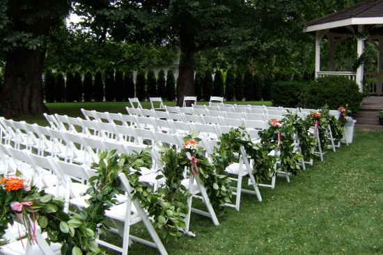 Settlemier House all set up for wedding